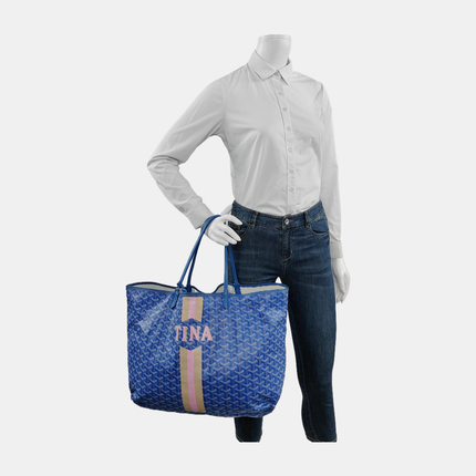 Goyard Saint Louis GM Tote Large Blue With Tina Print