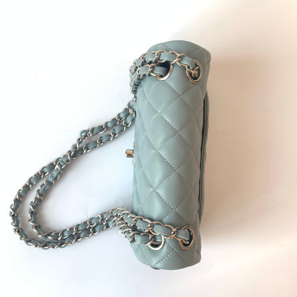 Sold Chanel Classic Flap Rectangular Mini Misty Blue Lambskin, 2011-2012