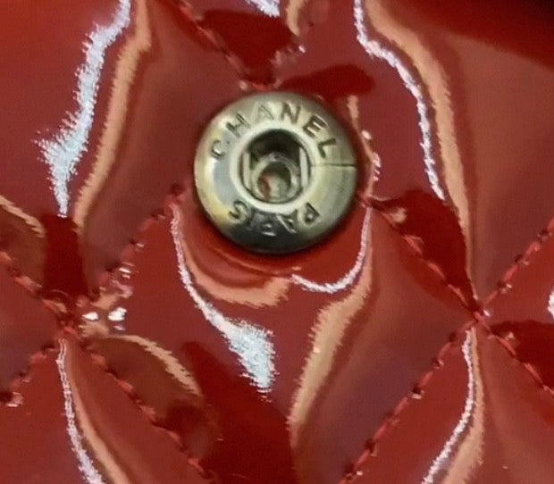 Chanel Classic Flap Medium 2011 Red Patent Leather Silver Hardware