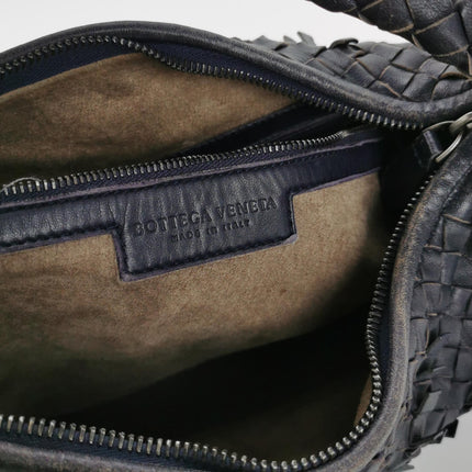 Bottega Veneta Veneta Hobo Midnight Dark Navy Intrecciato Leather Bag 40cm