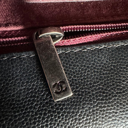Chanel Coco Handle Medium Black Caviar Leather Silver Hardware, 2016