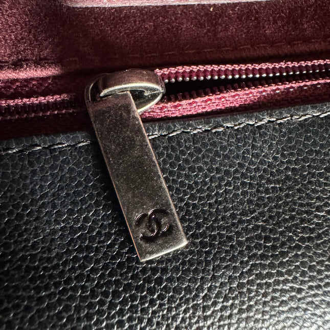Chanel Coco Handle Medium Black Caviar Leather Silver Hardware, 2016
