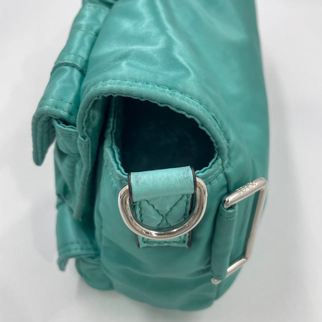 Fendi Baguette Cargo Multipocket Tiffany Blue Nylon 3-way Bag
