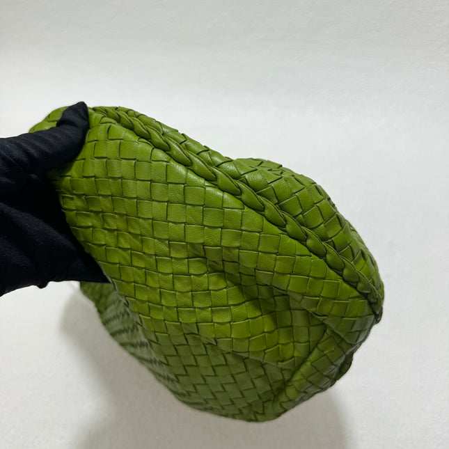 Sold Bottega Veneta Belly Hobo Intrecciato Avocado Green Nappa Leather Medium 40cm