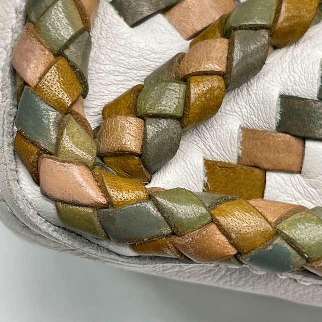 Loewe Puzzle Small Leather Woven Braided Multicolor Crossbody Bag