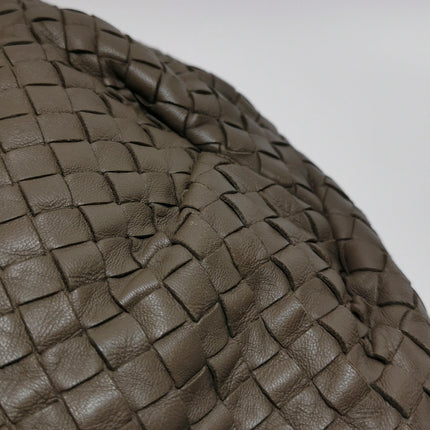 Bottega Veneta Belly Hobo Intreccio Leather Grey Large 54cm
