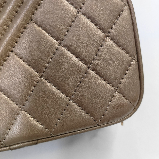 Chanel Mademoiselle Camera Mini Bag Copper Gold Lambskin Leather Gold Chain, 2014-2015