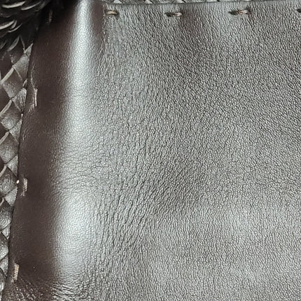 Bottega Veneta Cabat Tote Intreccio Leather Dark Chocolate Brown 45cm