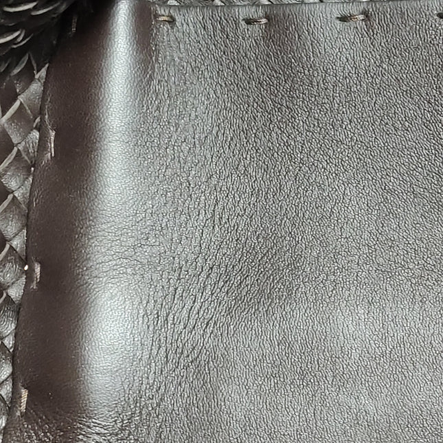 Bottega Veneta Cabat Tote Intreccio Leather Dark Chocolate Brown 45cm