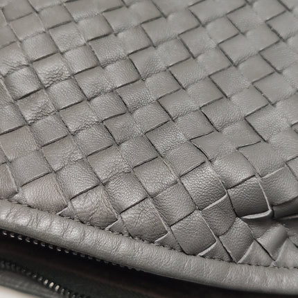 Bottega Veneta Veneta Hobo Dark Grey Leather Bag Maxi 55cm