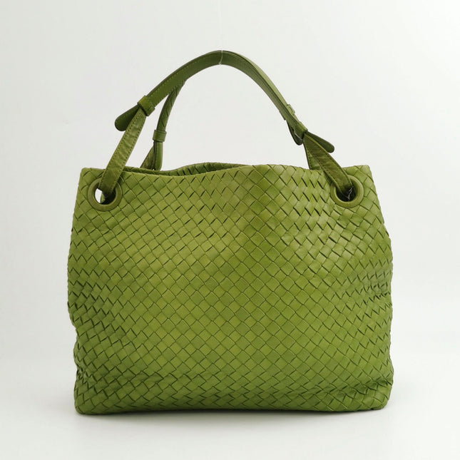 Bottega Veneta Garda Avocado Green Intrecciato Nappa Leather Large 33cm