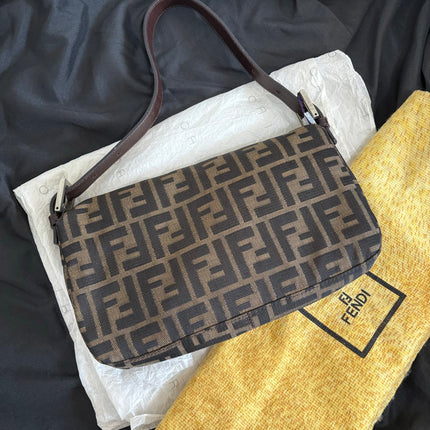 Fendi Baguette Classic Zucca Print Fendi Monogram