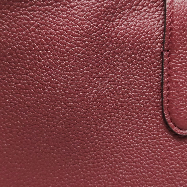 Gucci Jackie 1961 Burgundy Large Pebbled Leather Shoulder Bag with Strap