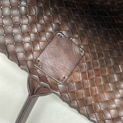 Sold Bottega Veneta Cabat Large Intreccio Leather Tote Bag Dark Chocolate Brown