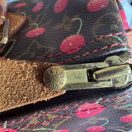 Sac bandoulière Louis Vuitton x Takashi Murakami Speedy 25 Cerises en Monogram
