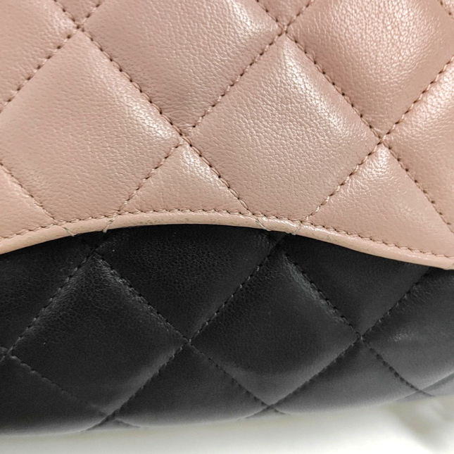 Chanel Timeless Classic Flap Lambskin Plexiglass Quilted Small Cuba Color Flap Black with Multicolor Trim