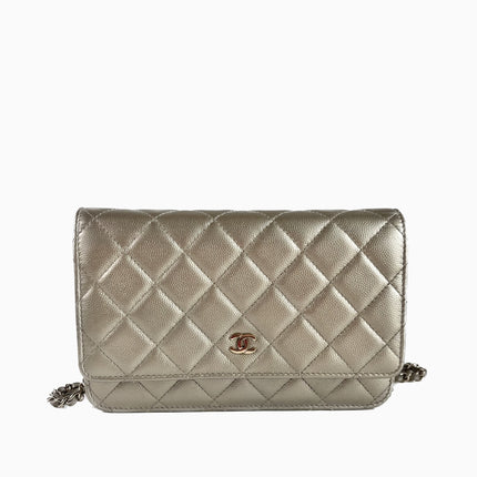 Sold Chanel Wallet On Chains WOC Timeless/ Classic Gold Caviar Leather-Luxbags
