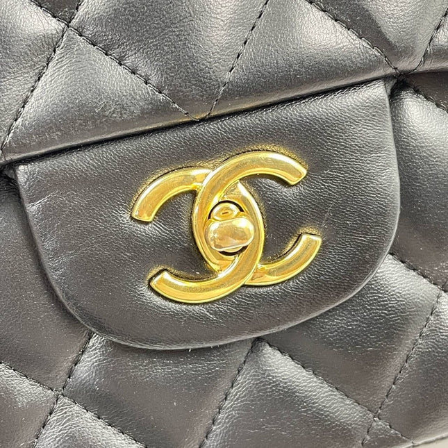 Sold Chanel Timeless/ Classic Flap Jumbo/Large Black with Gold Hardware