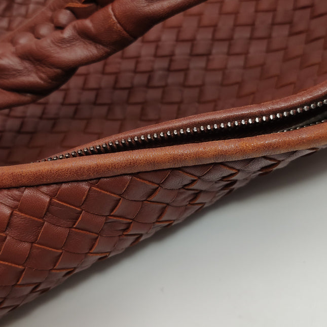 Bottega Veneta Hobo Bag Lambskin leather Brick Red 47cm