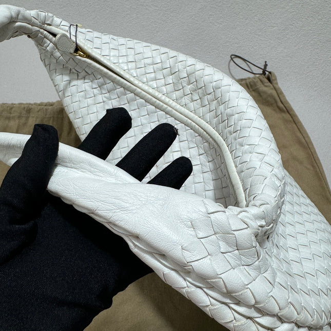 Sold Bottega Veneta Hobo Bag Large Leather Chalk White 51cm