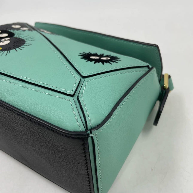 Loewe x Studio Ghibli Collection Susuwatari Mini Puzzle Green Crossbody Bag