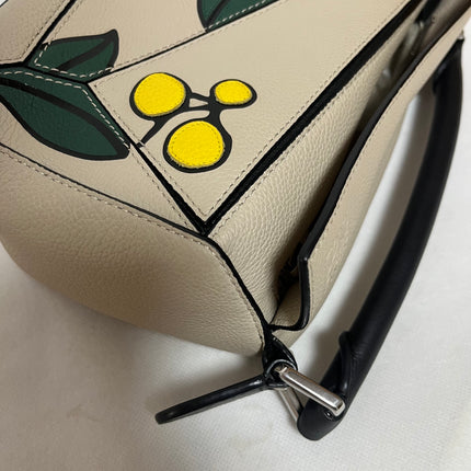 Loewe Puzzle Small Beige Herbarium Holiday Collection Calfskin Leather Crossbody Bag