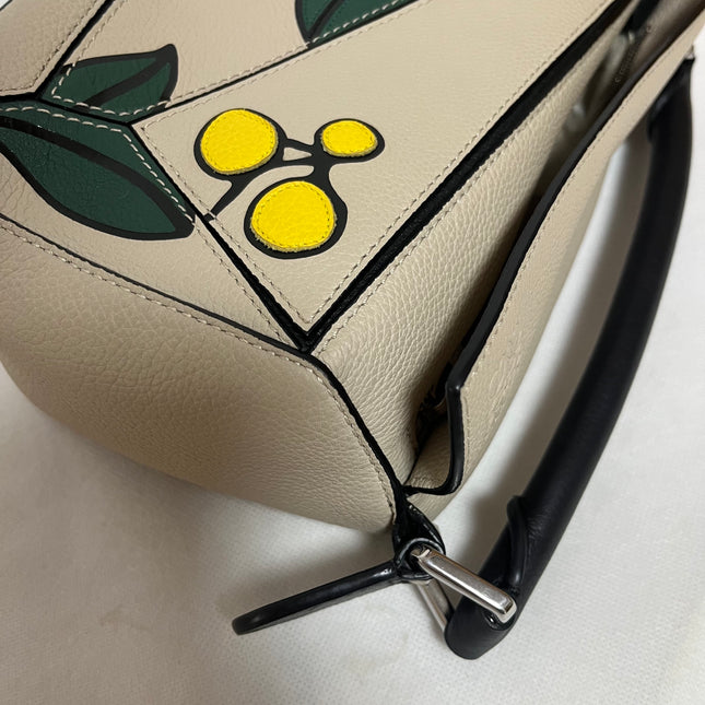 Loewe Puzzle Small Beige Herbarium Holiday Collection Calfskin Leather Crossbody Bag