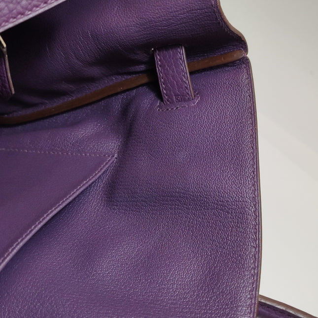 Hermès Birkin 35 Torillon Clemence Leather N5 Cassis Violet Palladium Hardware 2011