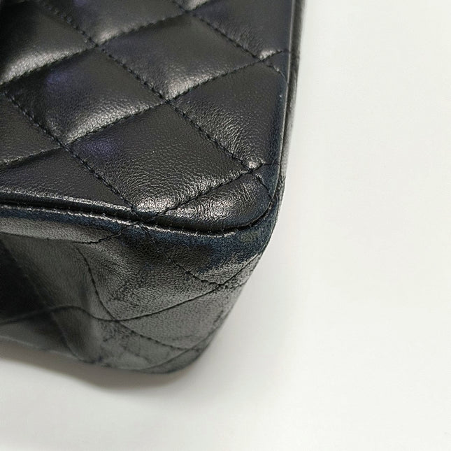 Chanel Classic Flap Medium Black Lambskin Leather Gold Hardware 2009-2010