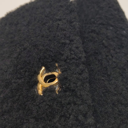 Chanel Coco Handle Small Black Shearling Gold Hardware, 2017
