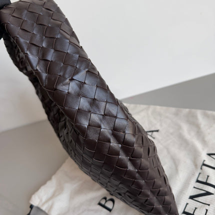 Bottega Veneta Hop Hobo Small Medium Leather Chocolate Brown