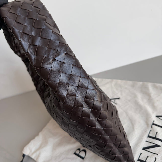 Bottega Veneta Hop Hobo Small Medium Leather Chocolate Brown