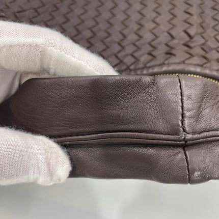 Bottega Veneta Veneta Hobo Maxi Dark Brown Lambskin Leather 52cm