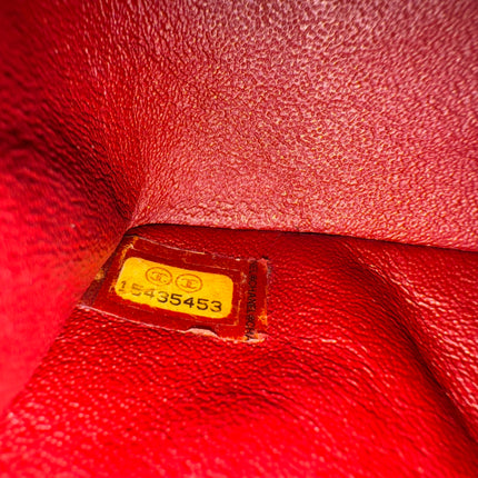 Chanel Classic Flap Burgundy Lambskin Leather Gunmetal Grey HW, 2011-2012