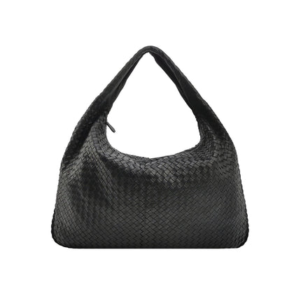 Bottega Veneta Veneta Hobo Maxi Black Leather 51cm-Luxbags