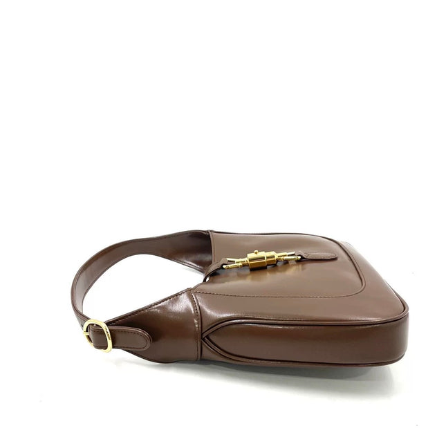 Gucci Jackie 1961 Small Brown Smooth Leather Bag
