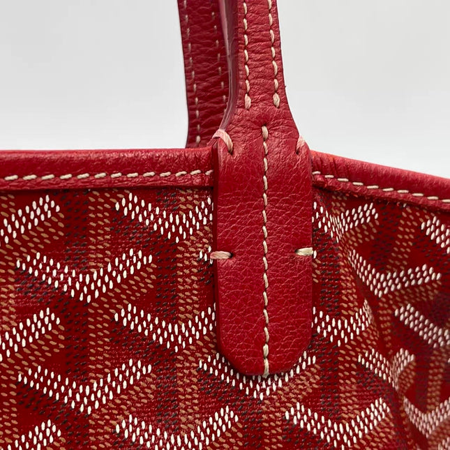 Goyard Saint Louis PM Tote Medium Red Goyardine 2017