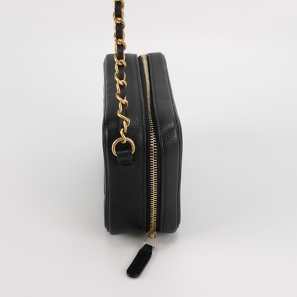 Sold Chanel Filigree Mini Vanity Case 2018 Black Caviar Leather Bag
