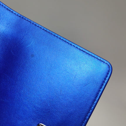 Chanel Le Boy Small Electric Royal Blue Patent Leather Bag