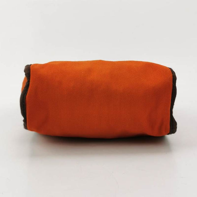 Hermes Herbag Mini Red and Orange Canvas Silver-tone Hardware Crossbody Bag