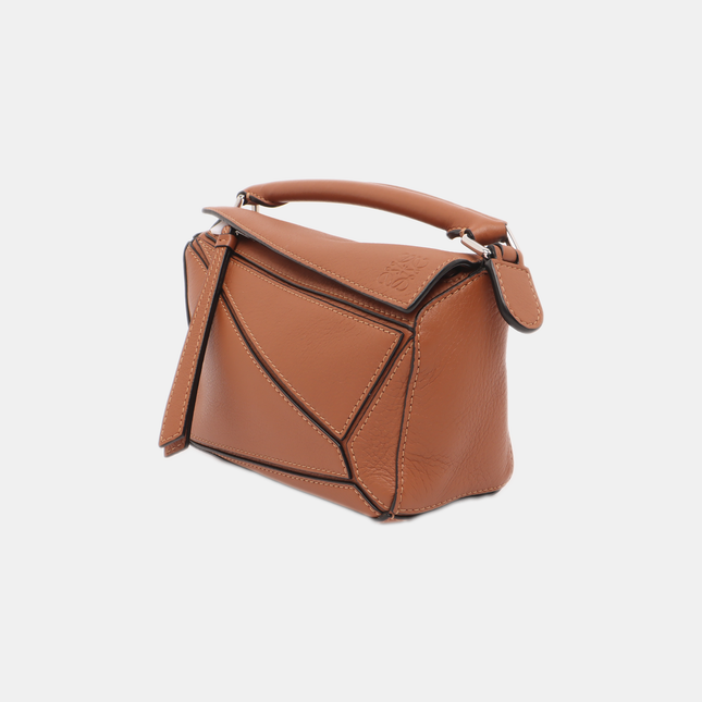 Sold Loewe Puzzle Mini Caramel Tan Calfskin Leather Crossbody Bag