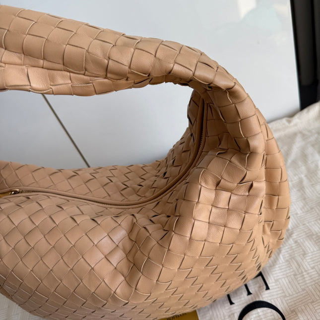 Bottega Veneta Jodie Small Lambskin Leather Beige Oats 36cm