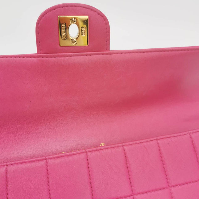 Sold Chanel East West Chocolate Bar Fuchsia Pink Leather