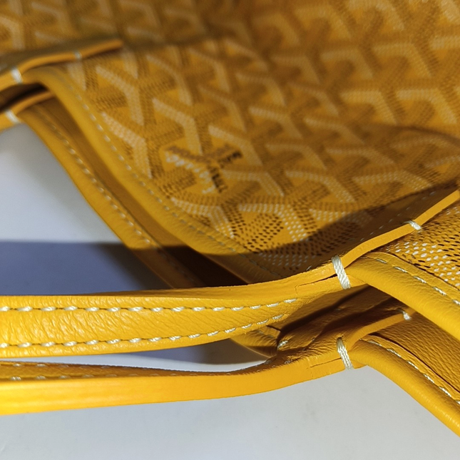 Goyard Anjou Mini Tote Yellow Reversible Leather