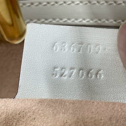 Sold Gucci Jackie 1961 White Leather Bag Small Missing Strap