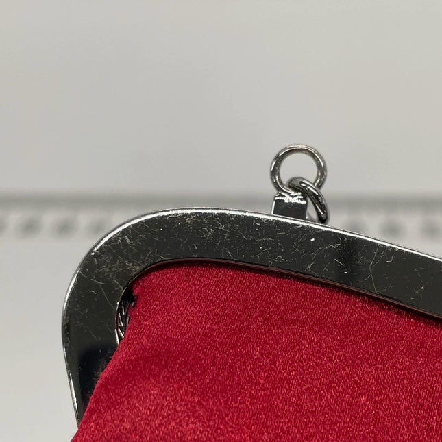 Sold Dior Saddle Vintage Classic Clutch Vintage Mini Red Silk Satin