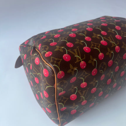 Sac bandoulière Louis Vuitton x Takashi Murakami Speedy 25 Cerises en Monogram