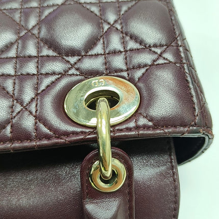 Lady Dior Small My Abcdior Purple Lambskin Cannage Leather Gold Hardware