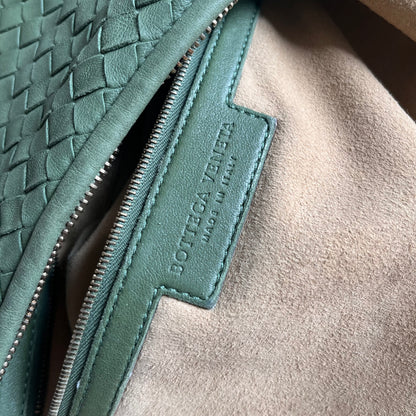 Sold Bottega Veneta Veneta Hobo Large Dark Green 45cm Lambskin Leather