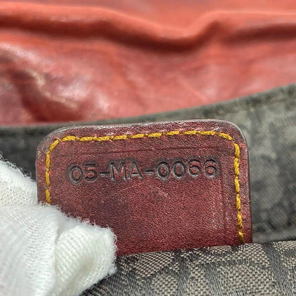 Dior Vintage Gaucho Large Red Leather Crocodile Embossed Crossbody Bag